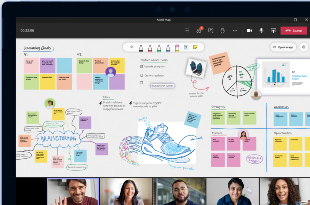 Tabule (whiteboard) v Microsoft Teams