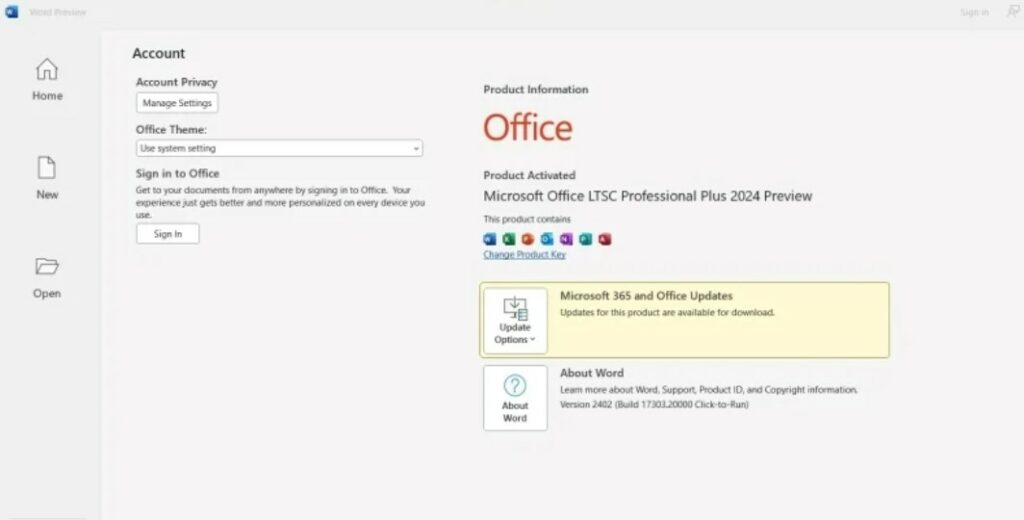 Microsoft Office 2024